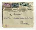 - FRANCE COLONIES . AFFRANCHISSEMENT COMPOSE SUR ENVELOPPE AERIENNE DE 1934 POUR DAMAS - Luftpost