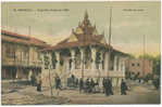 Pavillon Du Laos Couleur Exposition Coloniale Marseille 1906  Pousse Pousse;  Rickschaw - Laos