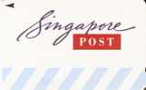 TARJETA DE SINGAPORE POST CON UN SOBRE  (STAMP-SELLO) - Timbres & Monnaies