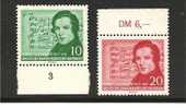 DDRSP119/ Mi.Nr.541-42**/ Schumann, Komponist 1956, Randsatz - Ungebraucht