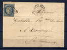 Lettre De Carcassonne à Campagne Avec N°4 BDF Et Voisin - 1849-1850 Ceres