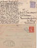 2 CARTES AVEC  SEMEUSES OBLITERES OBLITERATIONS HOLLANDAISES - Temporary Postmarks