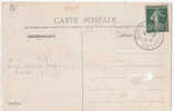 CARTE AFFRANCHIE  SEMEUSE No 137 AVEC OBLITERATION CACHET VITTEL CASINO  INDICE 14 (140 EUROS) - Temporary Postmarks