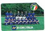 TELECOM ITALIA (PERIODO SIP) - CAT. C.& C.2142 - CAMPIONATI MONDIALI DI CALCIO ITALIA 1990: LA NAZIONALE   -  USATA - Public Special Or Commemorative