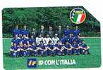 TELECOM ITALIA (PERIODO SIP) - CAT. C.& C.2142 - CAMPIONATI MONDIALI DI CALCIO ITALIA 1990: LA NAZIONALE   -  USATA - Publiques Spéciales Ou Commémoratives