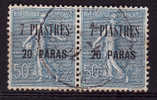 COLONIE.LEVANT.N°34.BUREAUX FRANCAIS TIMBRES DE FRANCE De 1900/21. Oblitéré PAIRE - Sonstige & Ohne Zuordnung