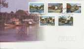 AUSTRALIA  FDC 150 YEARS OF MURRAY RIVER SHIPPING SHIP SET OF 5 STAMPS  DATED 05-08-2003 CTO SG? READ DESCRIPTION !! - Covers & Documents