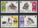 ISLE OF MAN 1974 MNH Stamps Motor Cycles 40-43 #4807 - Moto