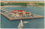 ST PETERSBURG FLORIDA Municipal Recreation Pier LARGE PAVILION Sailboat 1952 - St Petersburg