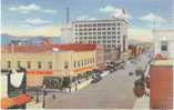 Albuquerque NM, Central Avenue Street Route 66, Business Signs 1940s Curteich Linen Postcard - Route ''66'