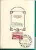 ELECTRICITY - BRASIL 1958 INAGURACAO HIDROELÉCTRICA DE SALTO GRANDE  First Day Comm Card - Fancy Cancel - Yvert # 648 - Elektrizität