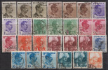 Rumänien; 1935/40; Michel 489/507 O; Karl II; 27 Stück - Gebruikt