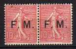 France Franchise Paire  Du N° 4 Luxe ** - Timbres De Franchise Militaire