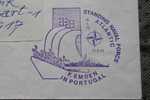 BATEAU NAVIRE GUERRE BOAT SHIP WAR FREGATE EMDEN STANDING NAVAL FORCE ATLANTIC PORTUGAL MARCOPHILIA LETTRE: - Marcofilie