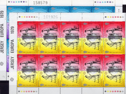 CEPT 1979 Jersey 192/5KB ** 32€ Historie Post Großbritannien Briefkasten Ss Sheetlets Bloc M/s Bf History EUROPA UK - Blocks & Kleinbögen