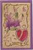 Heavy Embossed Valentine, Flowers And Heart.1900-10s - Valentinstag