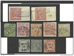 Altdeutschland Norddeutscher Postbezirk 1868, 10 Werte O - Used