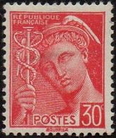 France Mercure - N°  412 * Le 30 Centimes Rouge - 1938-42 Mercure