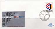 BENELUX-Flaggenband 1969 Niederlande 926+FDC O 4€ 25 Jahre Zoll-Union In EUROPA Flag CEPT Cover Of Nederland - Brieven En Documenten