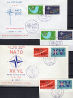 Jubiläum NATO 1964 Türkei 1899/0,2120/1+2FDC O 8€ EUROPA Lorbeer Taube Erde Sterne Emblem CEPT History Cover Turkey - OTAN