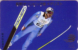 Télécarte JAPON / 110-016 - SPORT - Saut à SKI - JEUX OLYMPIQUES NAGANO OLYMPIC GAMES - JAPAN Phonecard - 56 - Jeux Olympiques