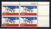 1978 United States 26 Cents Airmail MNH Plate Block Of 4 " Mount Rushmore " - Numero Di Lastre