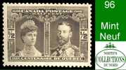 Canada (Unitrade & Scott # 96 - Quebec Tercentenary Issue) (Mint) F/VF - Unused Stamps