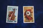 XXI OLYMPIADES  CANADA  JEUX OLYMPIQUES  MONTREAL 1976 2 TIMBRES NEUFS ** PEINTURE DESSINS OUTILS - Estate 1976: Montreal