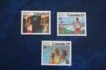 XXI OLYMPIADES  CANADA  JEUX OLYMPIQUES  MONTREAL 1976 3 TIMBRES NEUFS **  FLAMME OLYMPIQUE - Summer 1976: Montreal