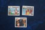XXI OLYMPIADES  CANADA  JEUX OLYMPIQUES  MONTREAL 1976 3 TIMBRES NEUFS **  FLAMME OLYMPIQUE - Sommer 1976: Montreal