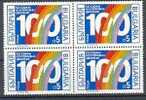 BULGARIA / BULGARIE - 1990 - 100ans Des Cooperative-agricoles - 1v Bl. De 4** - Unused Stamps