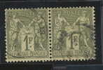 72  TYPE SAGE  1F   PAIRE - 1876-1878 Sage (Tipo I)