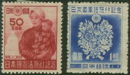 JAPAN..1947..Michel # 378A-379A...MLH. - Ongebruikt