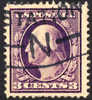 US #376 XF Used 3c Washington From 1911 - Oblitérés