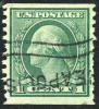 US #452 XF Used 1c Washington Coil From 1914 - Roulettes