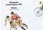 COREA SUR  SUD KOREE SOUTH KOREA  FDC HOCKEY  OLYMPIC GAMES SEOUL 1988 JEUX OLIMPIQUES - Estate 1988: Seul