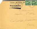 Lettre De Montrevel Ain Pour Labastide Rouairoux Tarn Avec 2 N°414B - Covers & Documents