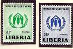 REFUGEES - LIBERIA - 1960  Yvert # 366 + A120 Complete Set - MINT (NH) - Refugees