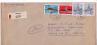 EUROPA CEPT - VF SWITZERLAND REGISTERED COVER From AROSA To CHERRY HILL - Pair Of EUROPA Stamps + Zurich University+Fish - 1983