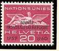 REFUGEES - SUISSE Service - 1960  Yvert # 408  - MINT (NH) - Refugees