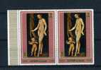 - AJMAN .  PAIRE DE TIMBRES  SUR LA PEINTURE DE NUS  . BORD DE FEUILLE - Nudes