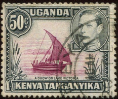 Pays : 260,1 (Kenya-Ouganda-Tanganyika )  Yvert Et Tellier N° :  56 (o) / Stanley & Gibbons  : 144 (o) - Kenya, Oeganda & Tanganyika