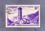 ANDORRE FRANCAIS TIMBRE N° 144 OBLITERE PAYSAGES CLOCHER DE SAINTE COLOMA - Usati