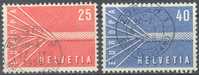 Schweiz/Switzerland/Suisse  Europa (CEPT) Zum 332-3 / Mi 646-7 / Sc 363-4 / YT 595-6 Gestempelt/oblitere/used [rb] - 1957