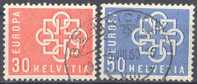 Schweiz/Switzerland/Suiss E   Europa (CEPT) Zum 347-8 / Mi 679-80 / Sc 374-5 / YT 630-1 Gestempelt/oblitere/used [rb] - 1959