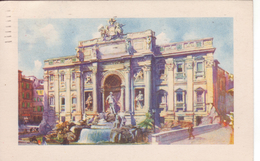 160-Roma-Lazio-Fontana Di Trevi-v.1928 X Reggio Calabria-Storia Postale-c.20 Michetti Isolato - Fontana Di Trevi