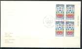 1974 Canada Cachet  FDC Semipostal Plate Block Of 4   " # 2 Olympic Symbols " Official Post Office Issue - 1971-1980