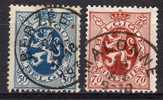 285 Obl Berzee  287  Obl Malonne - 1929-1937 Heraldischer Löwe