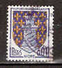 Timbre France Y&T N°1351A (02) Obl.  Armoirie De Niort.  0.01 F. Bleu Et Jaune. Cote 0,15 € - 1941-66 Coat Of Arms And Heraldry