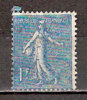 Timbre France Y&T N° 205 (4) Obl. Semeuse Lignée.  1 F. Bleu. Cote 0,80 € - 1903-60 Semeuse Lignée